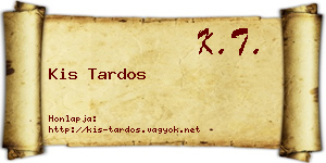 Kis Tardos névjegykártya